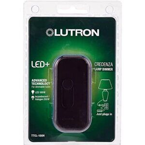 🆕 Lutron Credenza LED+ 100-Watt Plug-In Lamp Dimmer Switch, TTCL-100H-BR, Brown